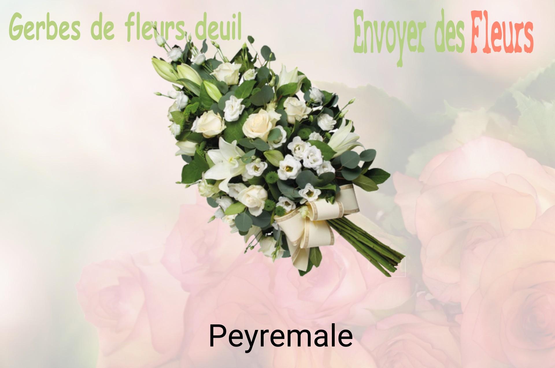Gerbe de fleurs de deuil livrée à Peyremale